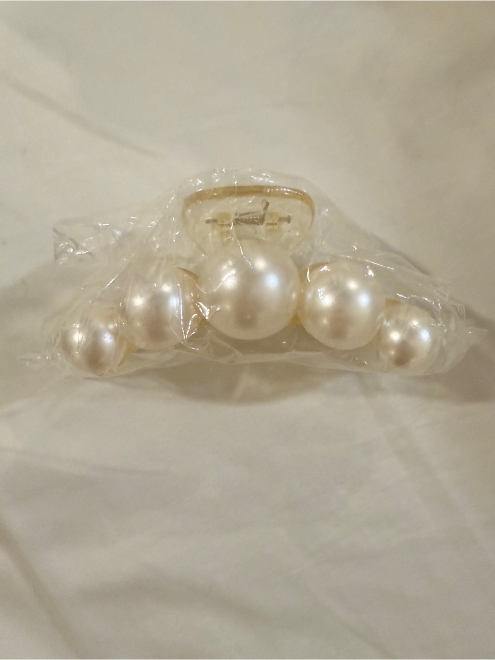 5/$25 Pearl-Accent Hair Claw Clip - Picture 4 of 4